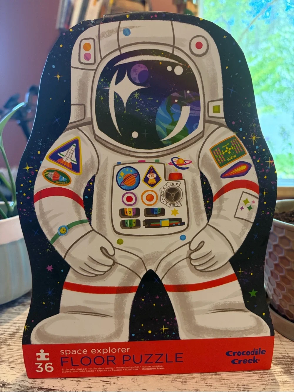 Crocodile Creek Space Explorer Floor Puzzle - Astronaut & Planets